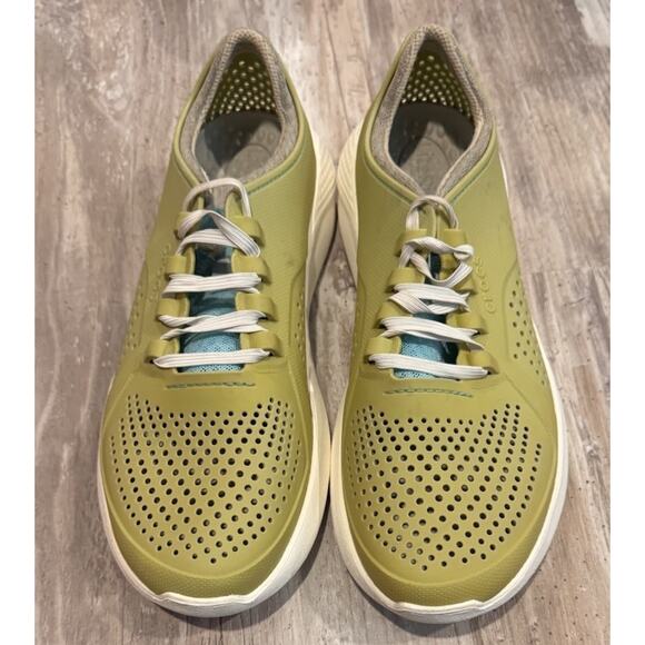 CROCS Yellow and White Women's Sneakers - Picture 2 of 6